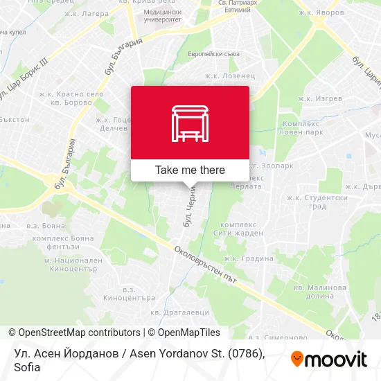 Карта Ул. Асен Йорданов / Asen Yordanov St. (0786)