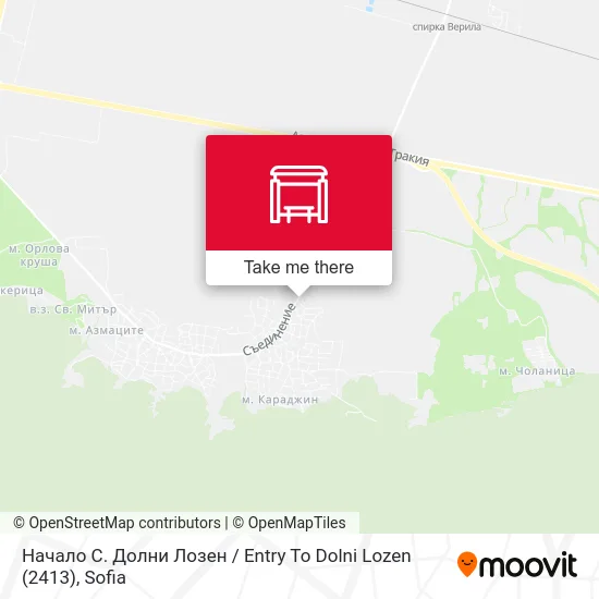 Начало С. Долни Лозен / Entry To Dolni Lozen (2413) map