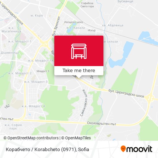Корабчето / Korabcheto (0971) map