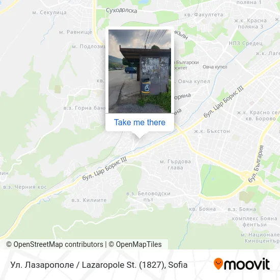 Ул. Лазарополе / Lazaropole St. (1827) map