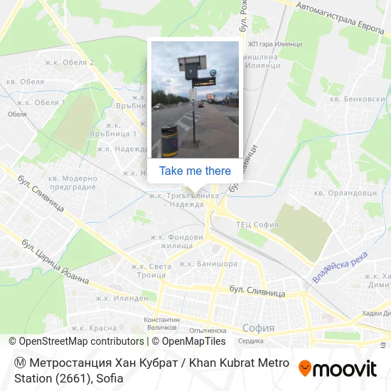 Карта Ⓜ️ Метростанция Хан Кубрат / Khan Kubrat Metro Station (2661)