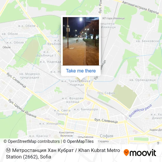 Карта Ⓜ️ Метростанция Хан Кубрат / Khan Kubrat Metro Station (2662)