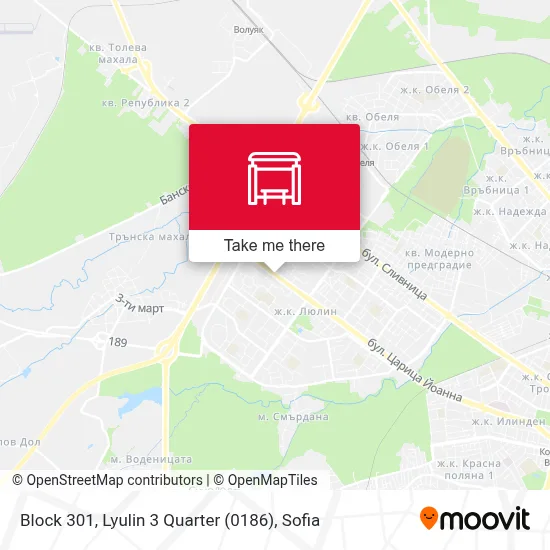 Block 301, Lyulin 3 Quarter (0186) map