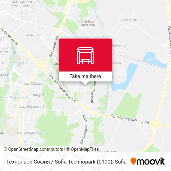 Карта Технопарк София / Sofia Technopark (0190)