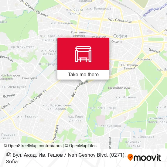 Карта Ⓜ️ Бул. Акад. Ив. Гешов / Ivan Geshov Blvd. (0271)