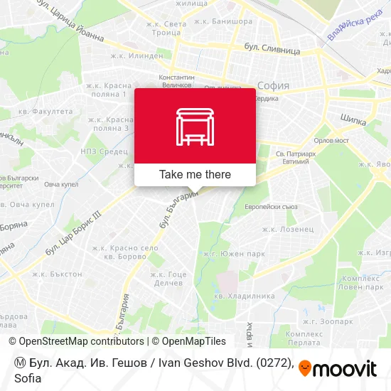 Карта Ⓜ️ Бул. Акад. Ив. Гешов / Ivan Geshov Blvd. (0272)