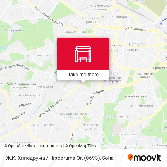 Карта Ж.К. Хиподрума / Hipodruma Qr. (0693)