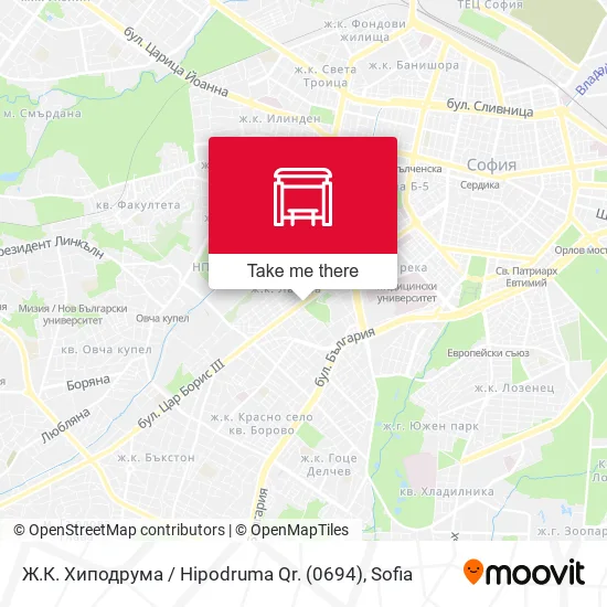 Карта Ж.К. Хиподрума / Hipodruma Qr. (0694)