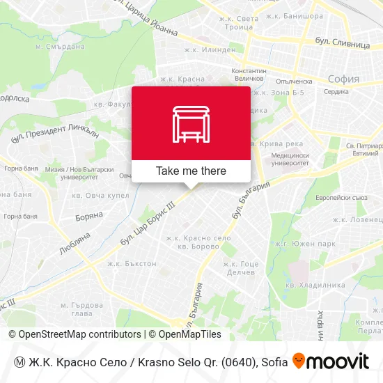 Карта Ⓜ️ Ж.К. Красно Село / Krasno Selo Qr. (0640)