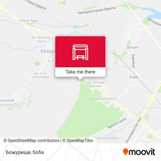 Божурище map