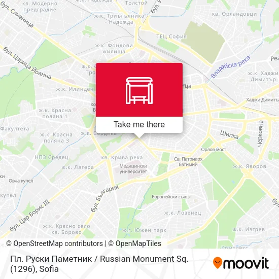 Карта Пл. Руски Паметник / Russian Monument Sq. (1296)