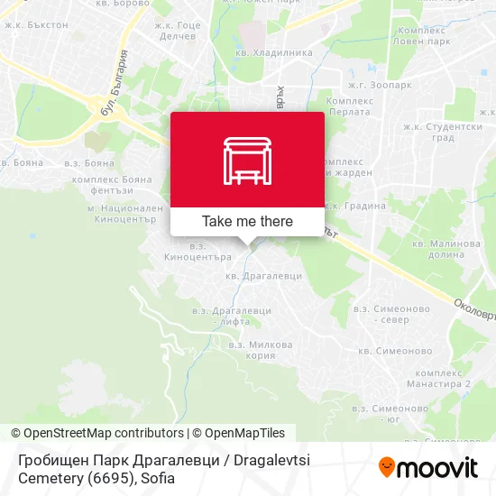 Карта Гробищен Парк Драгалевци / Dragalevtsi Cemetery (6695)