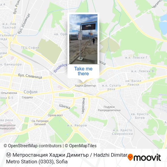 Карта Ⓜ️ Метростанция Хаджи Димитър / Hadzhi Dimitar Metro Station (0303)