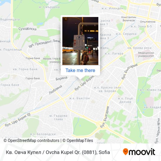 Карта Кв. Овча Купел / Ovcha Kupel Qr. (0881)