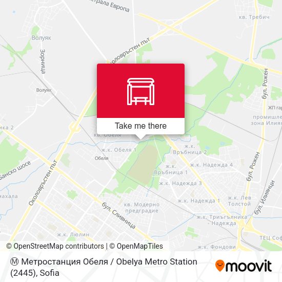 Карта Ⓜ️ Метростанция Обеля / Obelya Metro Station (2445)