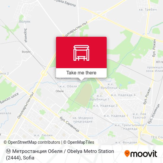 Карта Ⓜ️ Метростанция Обеля / Obelya Metro Station (2444)