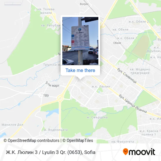 Карта Ж.К. Люлин 3 / Lyulin 3 Qr. (0653)