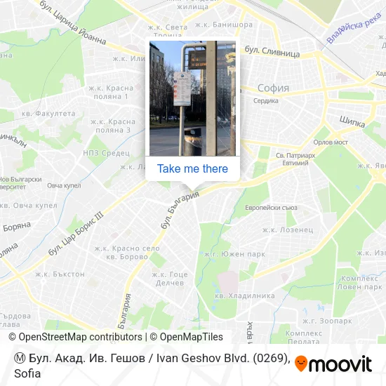 Карта Ⓜ️ Бул. Акад. Ив. Гешов / Ivan Geshov Blvd. (0269)