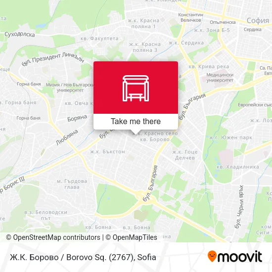 Карта Ж.К. Борово / Borovo Sq. (2767)