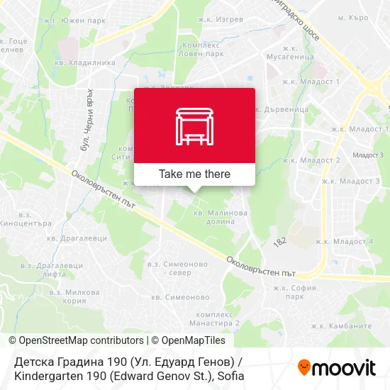 Карта Детска Градина 190 / Kindergarten 190 (2878)