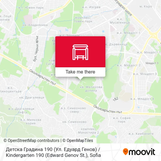 Карта Детска Градина 190 / Kindergarten 190 (2879)