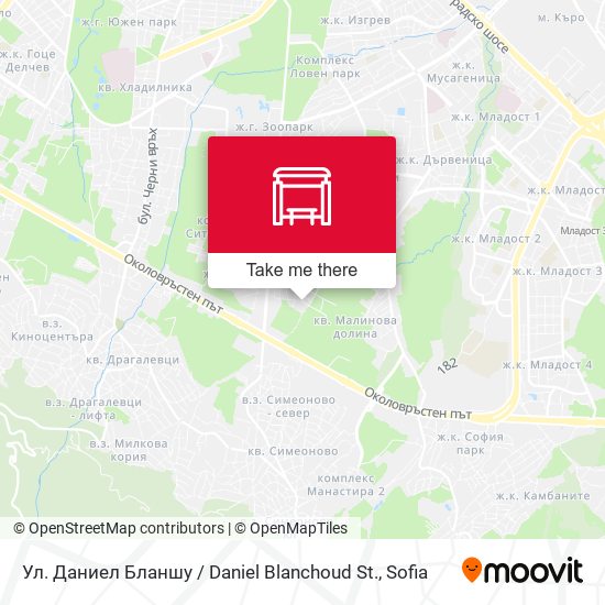 Ул. Даниел Бланшу / Daniel Blanchoud St. map