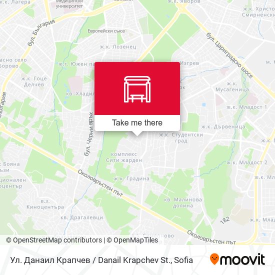 Ул. Данаил Крапчев / Danail Krapchev St. map