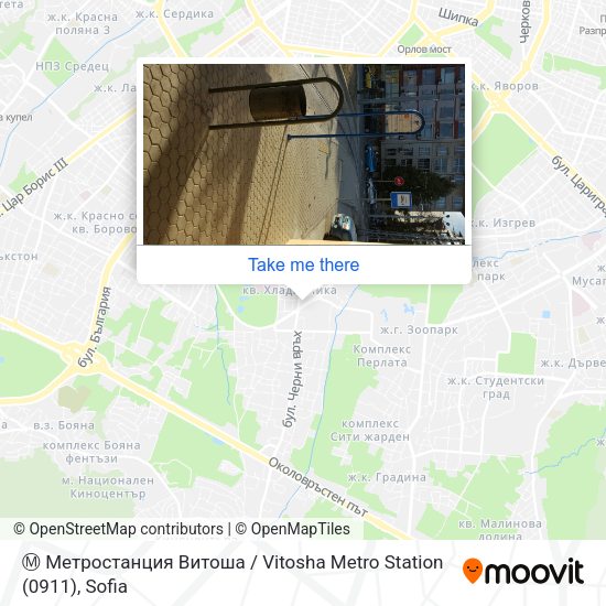 Карта Ⓜ️ Метростанция Витоша / Vitosha Metro Station (0911)