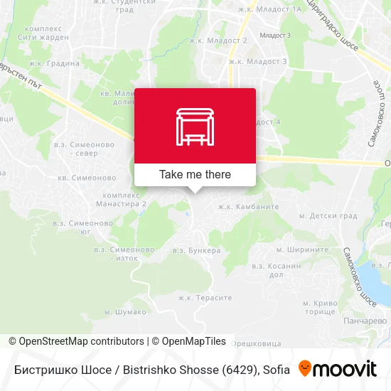 Карта Бистришко Шосе / Bistrishko Shosse (6429)