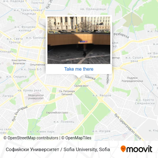 Карта Софийски Университет / Sofia University