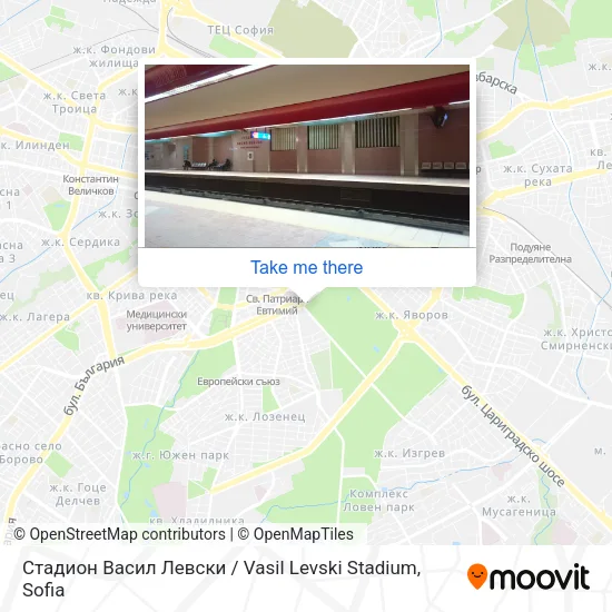 Карта Стадион Васил Левски / Vasil Levski Stadium