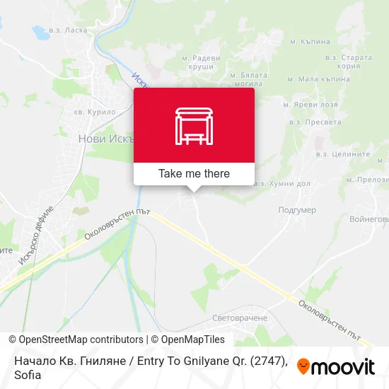 Карта Начало Кв. Гниляне / Entry To Gnilyane Qr. (2747)