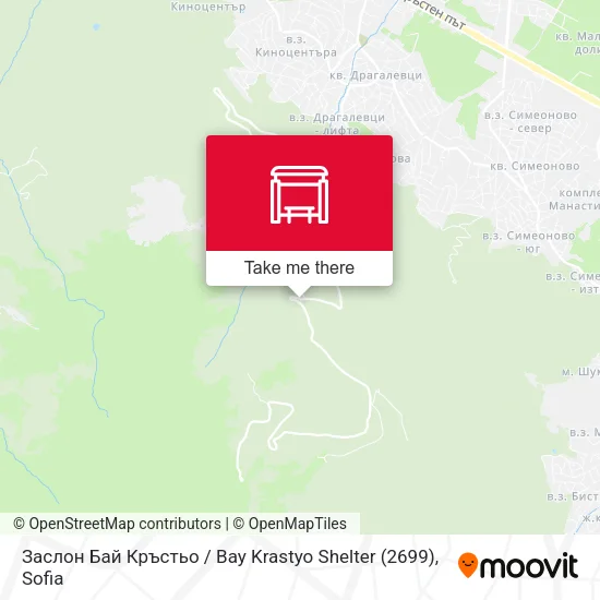 Заслон Бай Кръстьо / Bay Krastyo Shelter (2699) map