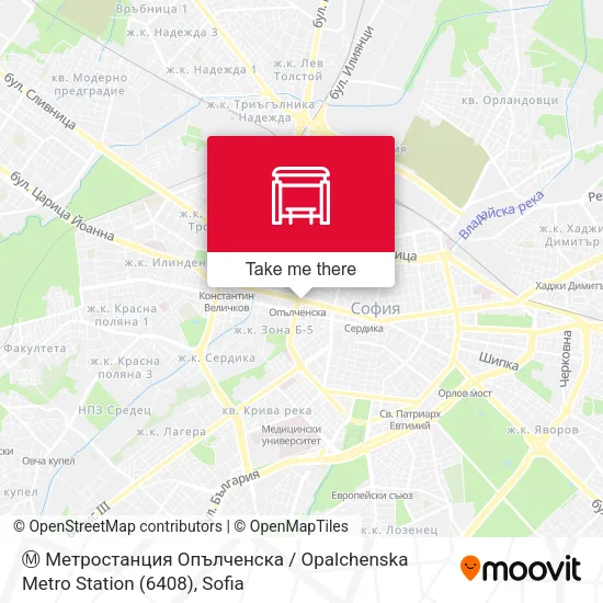 Карта Ⓜ️ Метростанция Опълченска / Opalchenska Metro Station (6408)