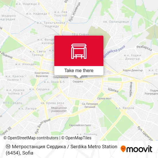 Карта Ⓜ️ Метростанция Сердика / Serdika Metro Station (6454)