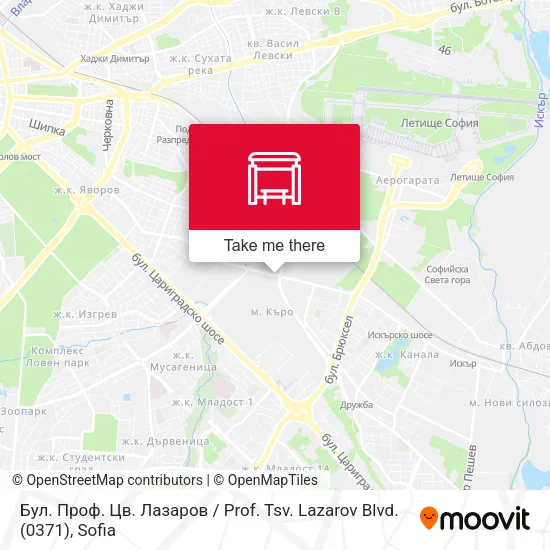 Карта Бул. Проф. Цв. Лазаров / Prof. Tsv. Lazarov Blvd. (0371)