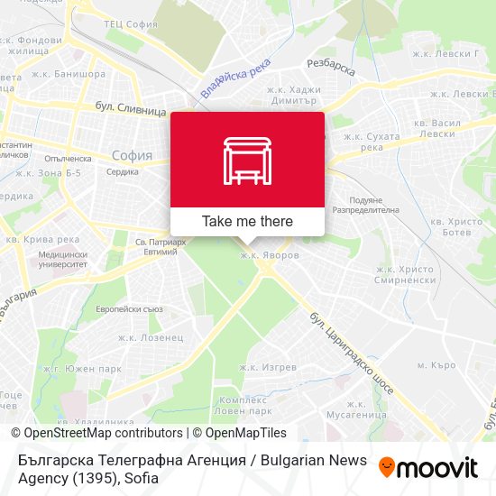 Българска Телеграфна Агенция / Bulgarian News Agency (1395) map