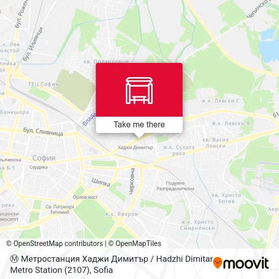 Карта Ⓜ️ Метростанция Хаджи Димитър / Hadzhi Dimitar Metro Station (2107)