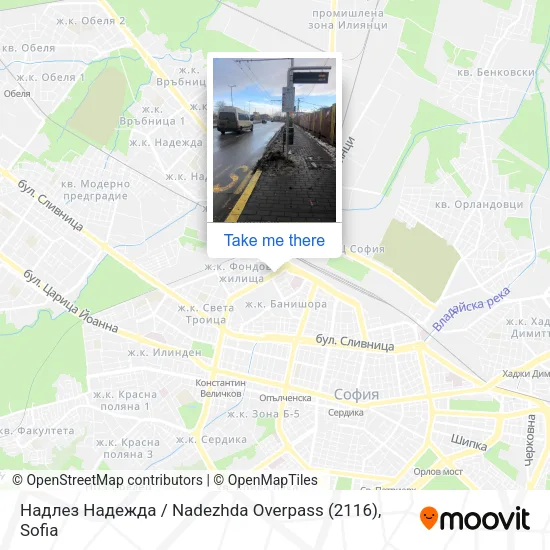 Надлез Надежда / Nadezhda Overpass (2116) map