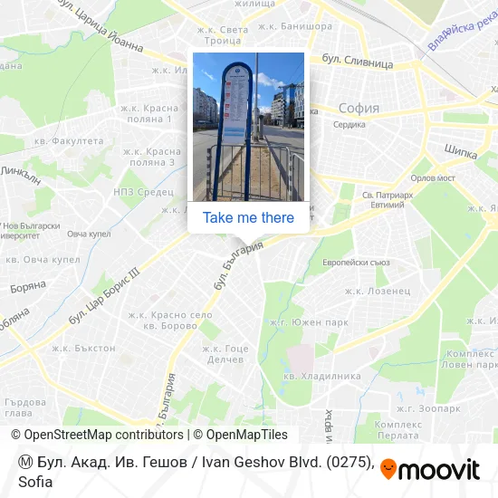 Карта Ⓜ️ Бул. Акад. Ив. Гешов / Ivan Geshov Blvd. (0275)