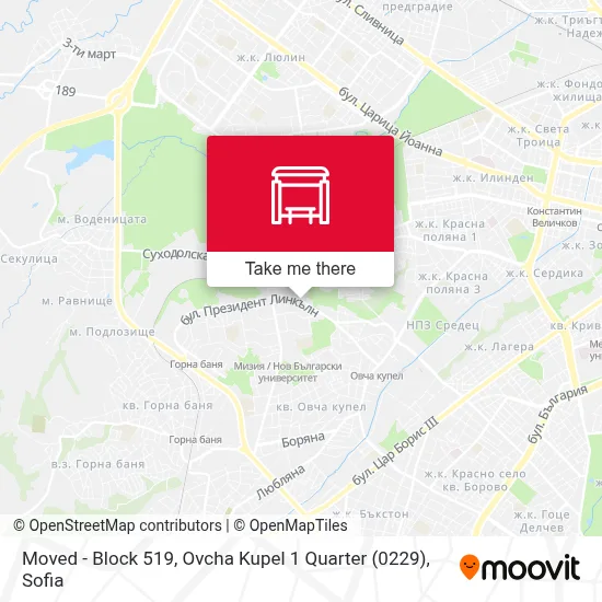 Moved - Block 519, Ovcha Kupel 1 Quarter (0229) map