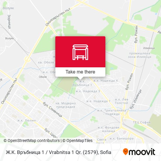 Ж.К. Връбница 1 / Vrabnitsa 1 Qr. (2579) map