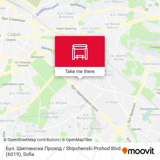 Карта Бул. Шипченски Проход / Shipchenski Prohod Blvd. (6019)