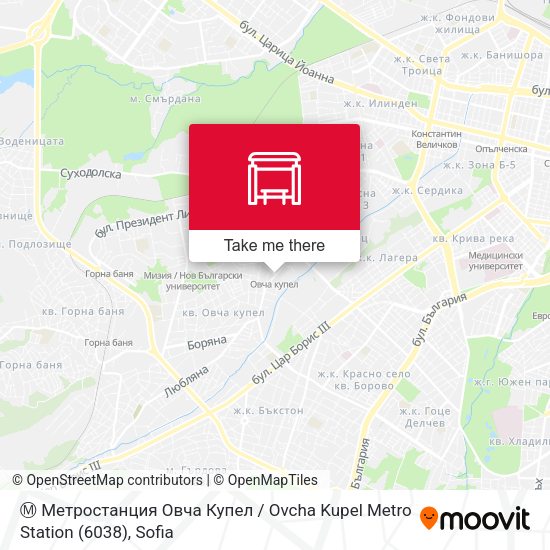 Карта Ⓜ️ Метростанция Овча Купел / Ovcha Kupel Metro Station (6038)
