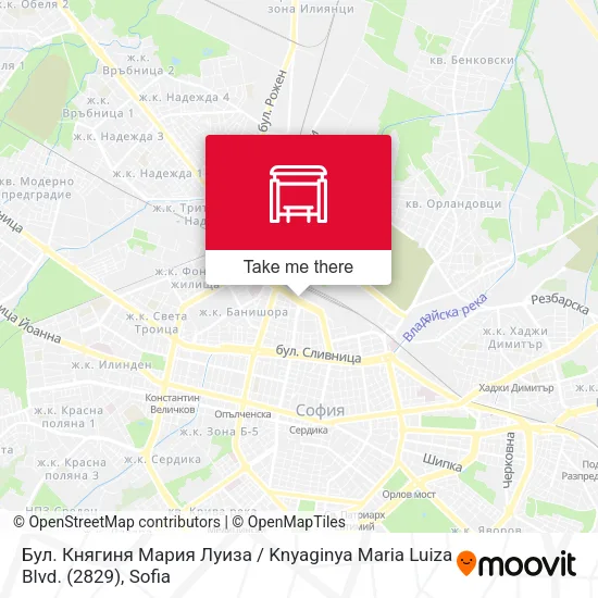 Карта Бул. Княгиня Мария Луиза / Knyaginya Maria Luiza Blvd. (2829)