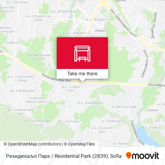 Карта Резиденшъл Парк / Residential Park (2839)