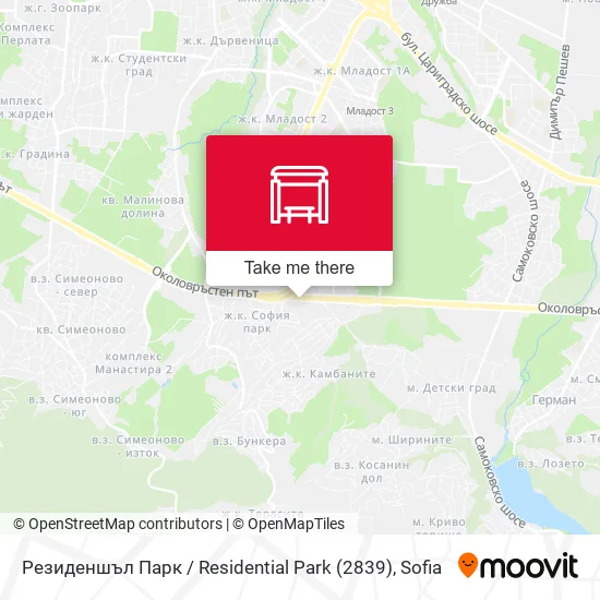 Карта Резиденшъл Парк / Residential Park (2839)