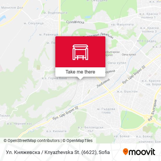 Ул. Княжевска / Knyazhevska St. (6622) map