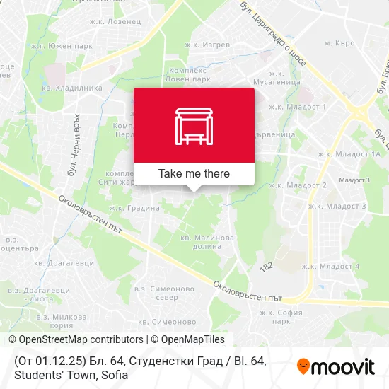 Карта Бл. 64, Студенстки Град / Bl. 64, Students' Town (2874)