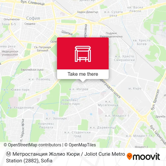 Ⓜ️ Метростанция Жолио Кюри / Joliot Curie Metro Station (2882) map